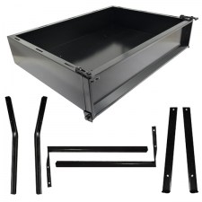 Black Steel Cargo Box Kit For E-Z-GO RXV (Years 2008-Up)